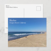 Carte Postale Blackies, Newport Beach, Californie (Devant / Derrière)
