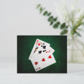 Carte Postale Blackjack 21 point - Roi, Huit, Trois (Debout devant)