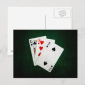 Carte Postale Blackjack 21 point - Roi, Neuf, Deux (Devant / Derrière)