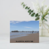 Carte Postale Blackpool Beach & North Pier (Debout devant)