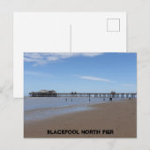Carte Postale Blackpool Beach & North Pier (Devant / Derrière)