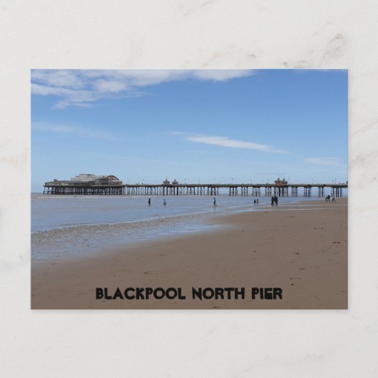 Carte Postale Blackpool Beach & North Pier (Devant)