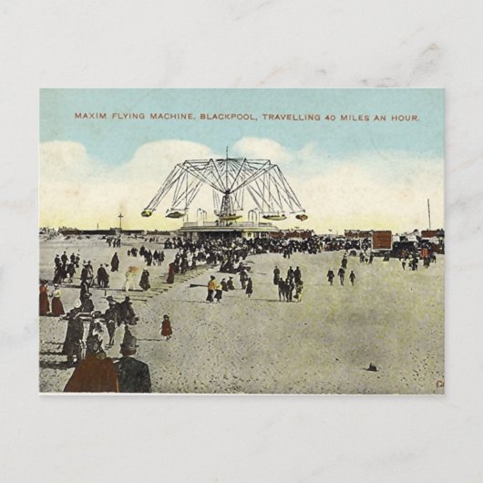 Carte Postale Blackpool, Maxim Flying Machine (Devant)