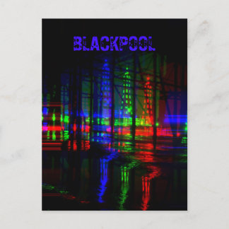 Carte Postale Blackpool Tower water Reflection, Red, Green, Blue