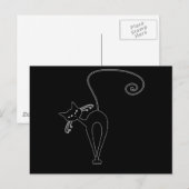 Carte Postale Blacksy Kitty 3 noir (Devant / Derrière)