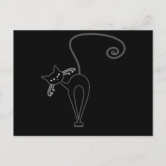 Carte Postale Blacksy Kitty 3 noir (Devant)