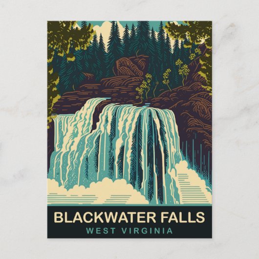 Carte Postale Blackwater Falls, Virginie-Occidentale, Travel (Devant)