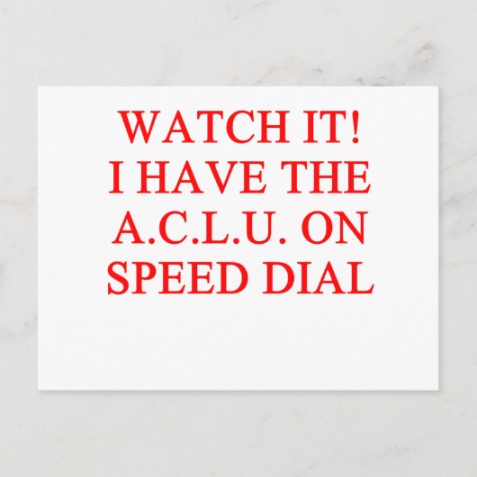 Carte Postale blague ACLU (Devant)