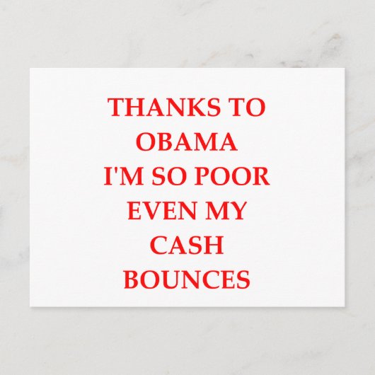 Carte Postale blague anti-obama (Devant)
