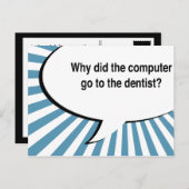 Carte Postale blague bluetooth du dentiste (Devant / Derrière)
