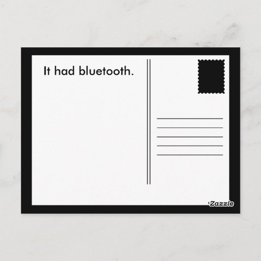 Carte Postale blague bluetooth du dentiste (Dos)