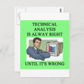Carte Postale blague d'analyse technique (Devant / Derrière)