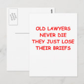 Carte Postale blague d'avocat (Devant / Derrière)
