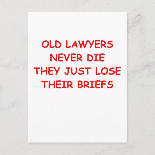 Carte Postale blague d'avocat (Devant)