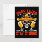 Carte Postale Blague de bière amusante Cinco De Mayo Alcool Amus (Devant / Derrière)