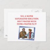 Carte Postale blague de chimie (Devant / Derrière)