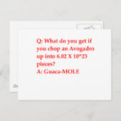 Carte Postale blague de chimie (Devant / Derrière)