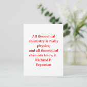 Carte Postale blague de chimie (Debout devant)