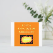 Carte Postale blague de chimie (Debout devant)