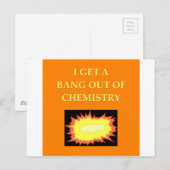 Carte Postale blague de chimie (Devant / Derrière)