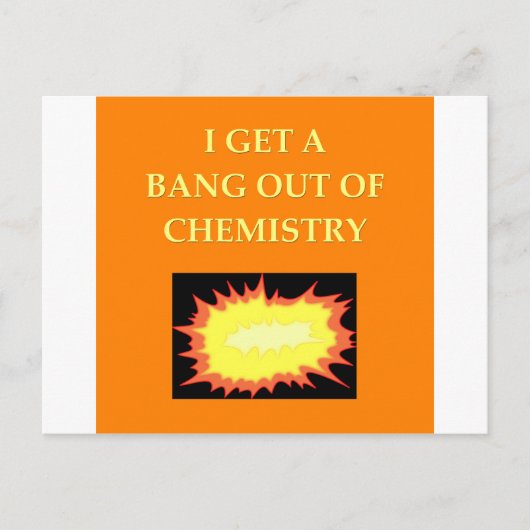 Carte Postale blague de chimie (Devant)