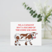 Carte Postale blague de chimie (Debout devant)