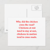 Carte Postale blague de chimie (Devant / Derrière)