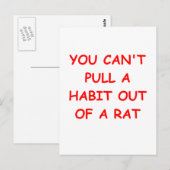 Carte Postale blague de divorce RAT (Devant / Derrière)