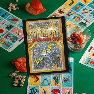 Carte Postale Blague de faux gagnant à gratter pour le 1er avril
