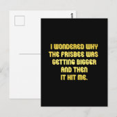 Carte Postale Blague de frisbee drôle (Devant / Derrière)