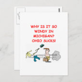 Carte Postale blague de l'ohio michigan (Devant / Derrière)