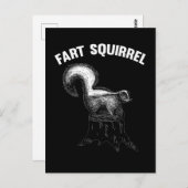 Carte Postale Blague de moufette drôle Jeu de mots écureuil (Devant / Derrière)