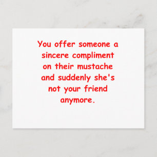 Carte Postale blague de moustache