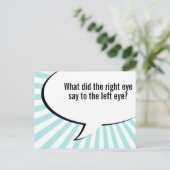 Carte Postale blague de nez optométriste (Debout devant)