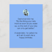 Carte Postale Blague de papa sarcastique pour joyeux anniversair (Devant)