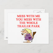 Carte Postale blague de plouc de la campagne (Devant / Derrière)