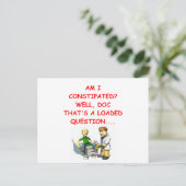 Carte Postale blague de proctologie (Debout devant)