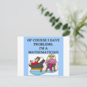Carte Postale blague de psychologie MATH (Debout devant)