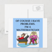 Carte Postale blague de psychologie MATH (Devant / Derrière)