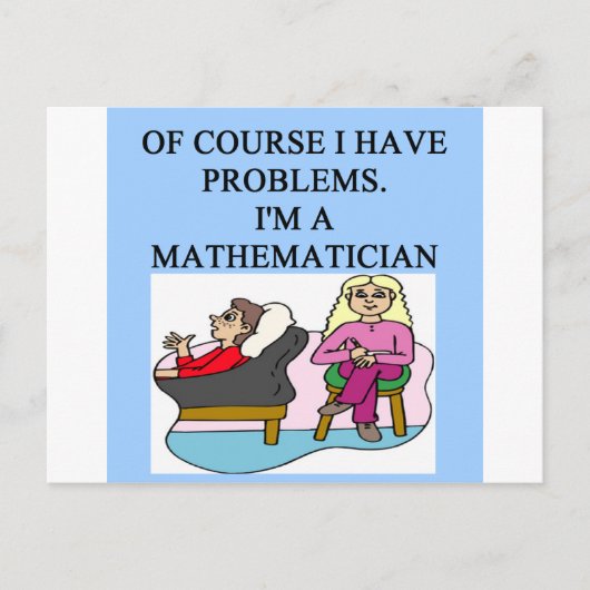 Carte Postale blague de psychologie MATH (Devant)