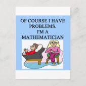 Carte Postale blague de psychologie MATH (Devant)