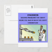 Carte Postale blague d'ingénieur (Devant / Derrière)