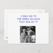 Carte Postale blague d'opéra (Devant / Derrière)