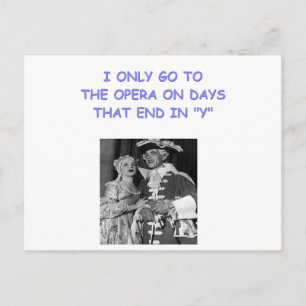 Carte Postale blague d'opéra