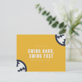 Carte Postale Blague drôle Baseball jaune (Debout devant)
