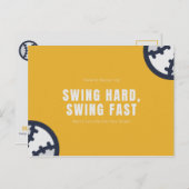 Carte Postale Blague drôle Baseball jaune (Devant / Derrière)