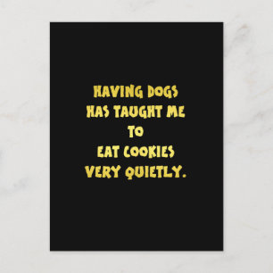 Carte Postale Blague drôle de chiens et de biscuits