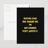 Carte Postale Blague drôle de chiens et de biscuits (Devant / Derrière)