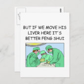 Carte Postale blague drôle de nouveau médecin d'âge (Devant / Derrière)