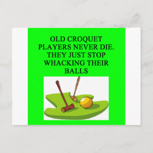 Carte Postale Blague du joueur CROQUET